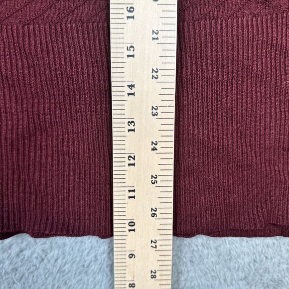 Worthington Sweater Womens burgundy Plus Size 2X Crew Neck long Sleeve Pullover - Picture 10 of 12